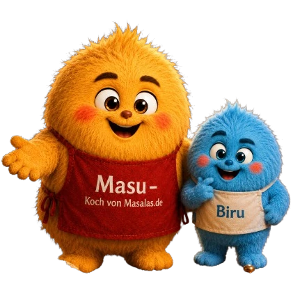 Masu und Biru – die Masalas Maskottchen